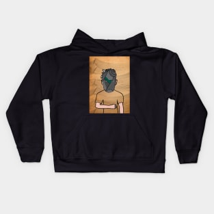 Deafening Silence - Digital Collectible with MaleMask, CrayonEye Color, and GreenSkin on TeePublic Kids Hoodie